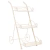 Gėlių vazonų stovas Alexandra House Living Balta Metalinis Geležis 25 x 32 x 55 cm