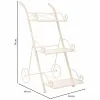Gėlių vazonų stovas Alexandra House Living Balta Metalinis Geležis 25 x 32 x 55 cm