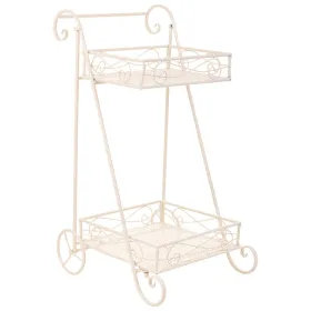 Flower Pot Stand Alexandra House Living White Metal Iron 23 x 65 x 28 cm