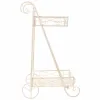 Gėlių vazonų stovas Alexandra House Living Balta Metalinis Geležis 23 x 65 x 28 cm