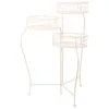 Gėlių vazonų stovas Alexandra House Living Balta Metalinis Geležis 34 x 76 x 40 cm
