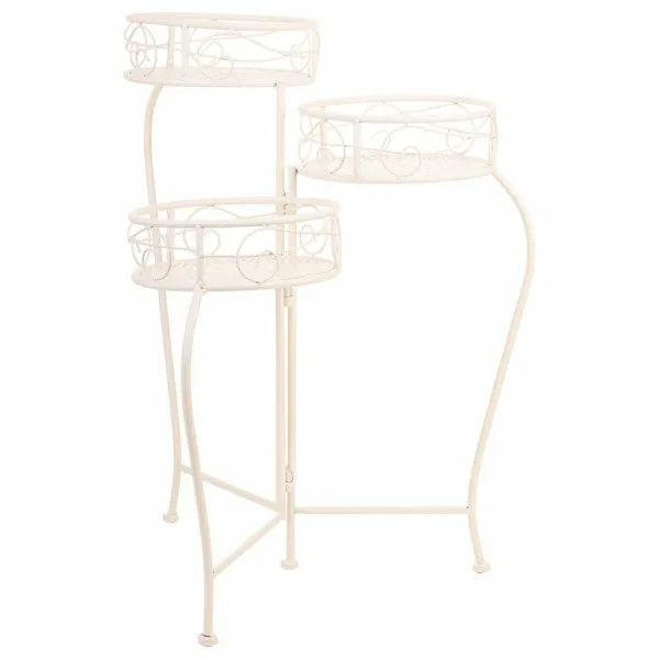 Flower Pot Stand Alexandra House Living White Metal Iron 34 x 76 x 40 cm