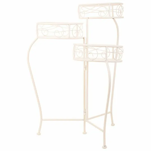 Flower Pot Stand Alexandra House Living White Metal Iron 34 x 76 x 40 cm