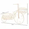 Flower Pot Stand Alexandra House Living White Metal Iron Bicycle 30 x 61 x 55 cm
