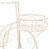 Flower Pot Stand Alexandra House Living White Metal Iron Bicycle 30 x 61 x 55 cm