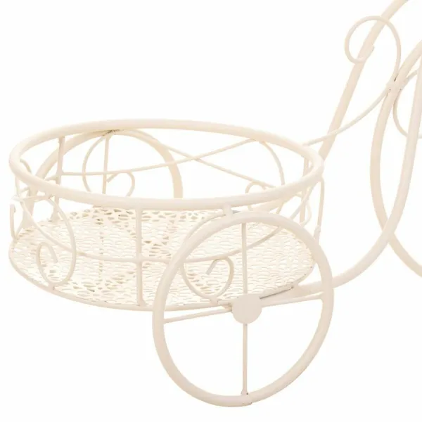 Gėlių vazonų stovas Alexandra House Living Balta Metalinis Geležis Dviratis 30 x 61 x 55 cm