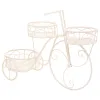 Gėlių vazonų stovas Alexandra House Living Balta Metalinis Geležis Dviratis 28 x 28 x 28 cm