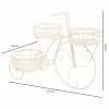 Flower Pot Stand Alexandra House Living White Metal Iron Bicycle 28 x 28 x 28 cm