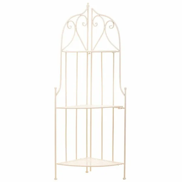 Corner Shelves Alexandra House Living White Metal Iron Ironwork 30 x 38 x 30 cm