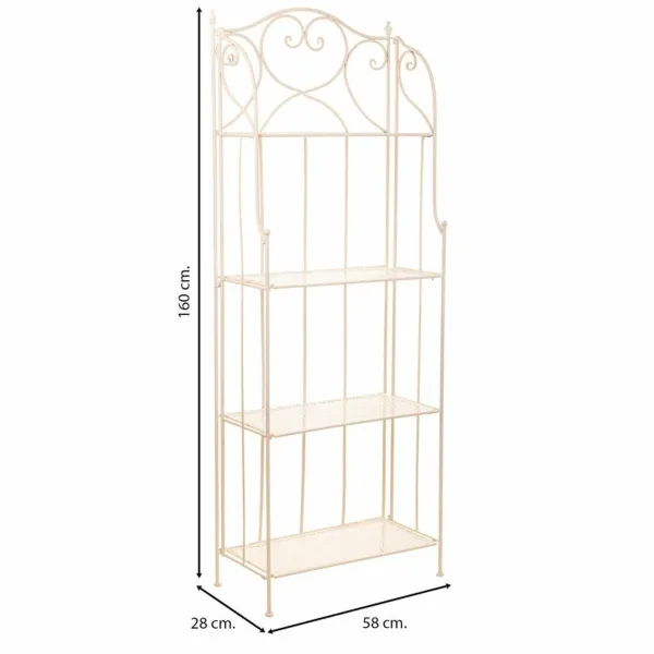 Plaukti Alexandra House Living Balts Metāls Dzelzs 28 x 70 x 28 cm