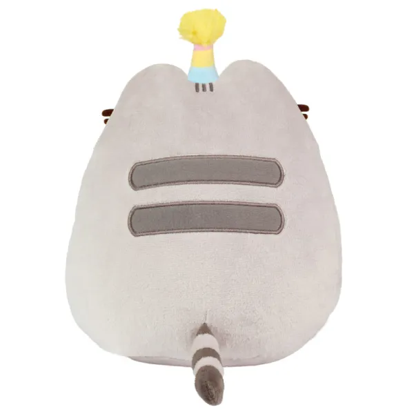 Pusheen - Plush stuffed animal with a birthday hat and a 24 cm cake