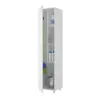 Broom cupboard Alexandra House Living White Wood MDP 42 x 183 x 41 cm 1 door Reversible With wheels