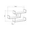 Shelve Alexandra House Living Oak Wood MDP 119 x 67 x 22 cm