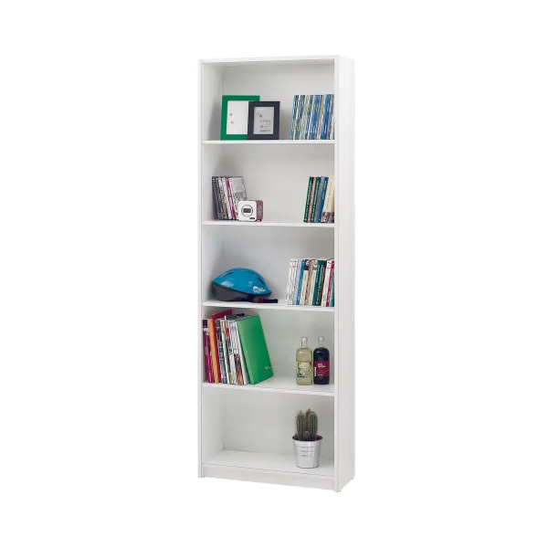 Knygynas Alexandra House Living Balta Medžio MDP 170 x 58 x 23 cm 5 Lentynos