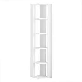 Kampinė lentyna Alexandra House Living Balta Medžio MDP 33 x 161 x 33 cm 5 Lentynos