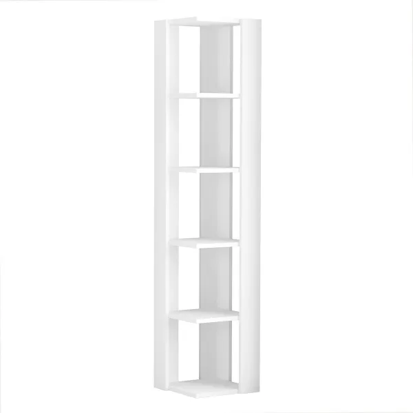 Kampinė lentyna Alexandra House Living Balta Medžio MDP 33 x 161 x 33 cm 5 Lentynos