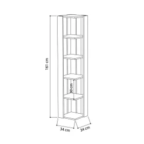 Угловая полка Alexandra House Living Белый Деревянный MDP 33 x 161 x 33 cm 5 Полки