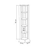 Stūra Plaukti Alexandra House Living Balts Koks MDP 33 x 161 x 33 cm 5 Planken