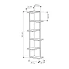 Corner Shelves Alexandra House Living White Wood MDP 37 x 141 x 24 cm 4 Shelves