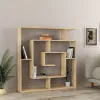 Shelves Alexandra House Living Oak Wood MDP 125 x 129 x 22 cm Labyrinth