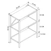 Grāmatu veikals Alexandra House Living Melns Дуб Metāls Koks MDP 66 x 85 x 34 cm Industrijski 3 Planken