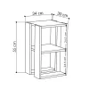 Centrinis stalas Alexandra House Living Ąžuolas Medžio MDP 60 x 32 x 60 cm 1 Lentynos