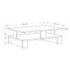 Centre Table Alexandra House Living White Wood MDP 80 x 28 x 50 cm Double height