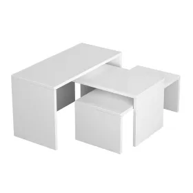 3 galdu komplekts Alexandra House Living Balts Koks MDP 32 x 65 x 30 cm 24 x 65 x 30 cm 39 x 65 x 30 cm