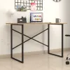 Rašomasis stalas Alexandra House Living Juoda Ąžuolas Metalinis Medžio MDP 120 x 75 x 60 cm industrinis