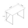 Rašomasis stalas Alexandra House Living Juoda Ąžuolas Metalinis Medžio MDP 120 x 75 x 60 cm industrinis