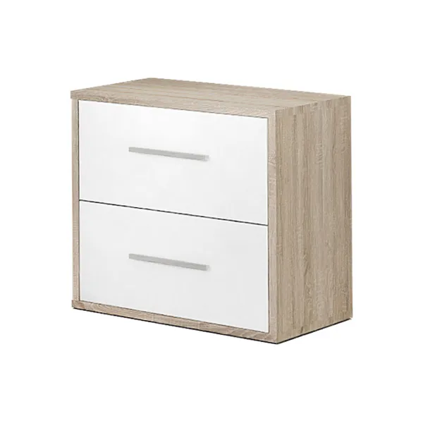 Spintelė Alexandra House Living Balta Metalinis Medžio MDP 40 x 41 x 28 cm 2 stalčiai