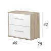 Spintelė Alexandra House Living Balta Metalinis Medžio MDP 40 x 41 x 28 cm 2 stalčiai