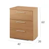 Spintelė Alexandra House Living Vyšnia (edis) Metalinis Medžio MDP 41 x 62 x 35 cm 3 stalčiai