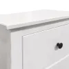 Nightstand Alexandra House Living White Metal Pine 47 x 60 x 35 cm 1 drawer