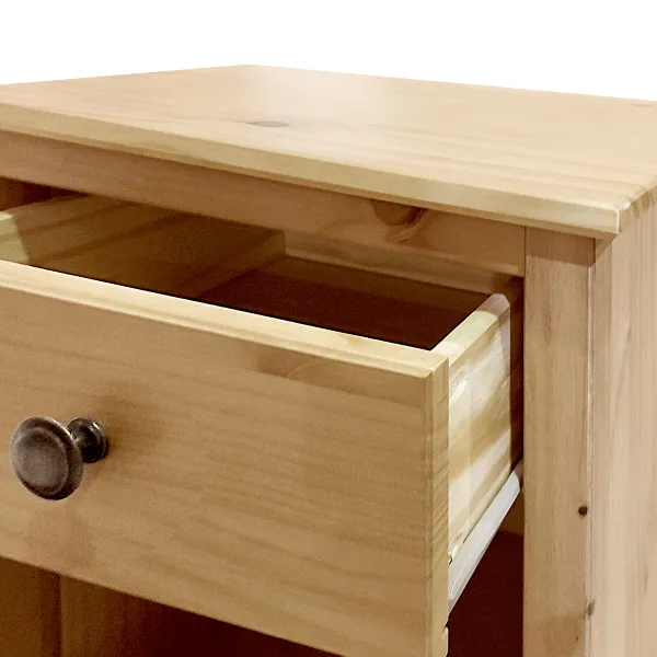 Nightstand Alexandra House Living Honey Oak Metal Pine 47 x 60 x 35 cm 1 drawer
