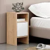 Naktsskapītis Alexandra House Living Balts Brūns Koks MDP 29 x 59 x 29 cm 1 durvis