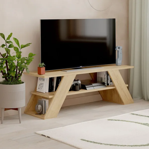 TV furniture Alexandra House Living Diagonal Brown 120 x 40 x 33 cm