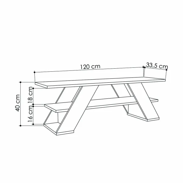 TV mēbeles Alexandra House Living Diagonal Brūns 120 x 40 x 33 cm
