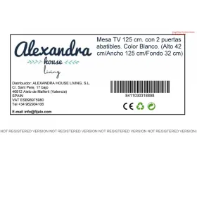 TV furniture Alexandra House Living White 125 x 42 x 32 cm