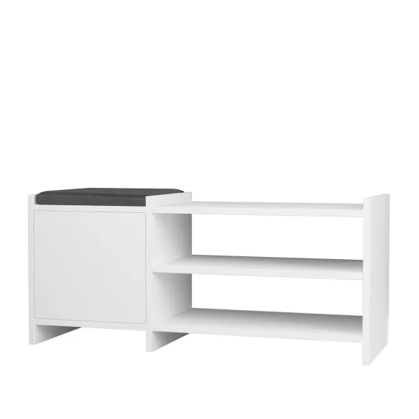 Apavu sols Alexandra House Living Balts Pelēks 100 x 44 x 35 cm 2 Planken 1 durvis
