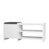Batų suoliukas Alexandra House Living Balta Pilka 100 x 44 x 35 cm 2 Lentynos 1 durys