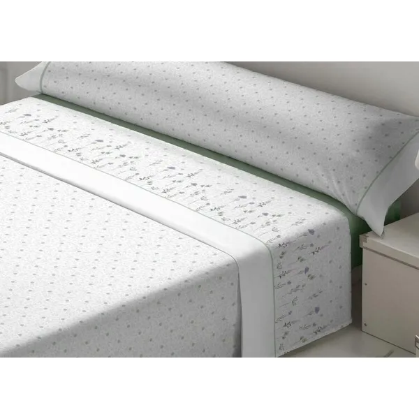Bedding set Tejidos Reina Nicola White Green Super king