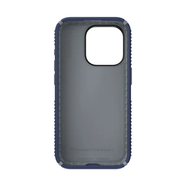 Speck Presidio2 Grip - iPhone 15 Pro Case (Coastal Blue / Dust Gray / White)