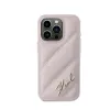 Karl Lagerfeld Diagonal Quilted Script - Case for iPhone 15 Pro Max (Pink)