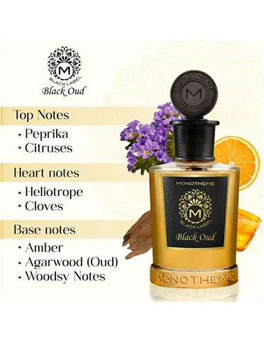 Unisex Perfume Monotheme Venezia BLACK LABEL Black Oud EDP 100 ml