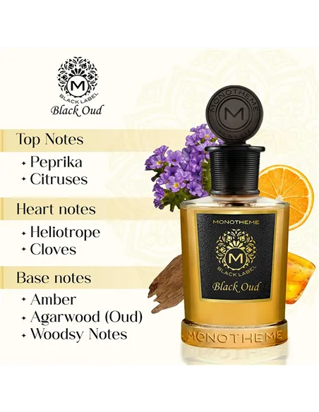 Unisex Perfume Monotheme Venezia BLACK LABEL Black Oud EDP 100 ml