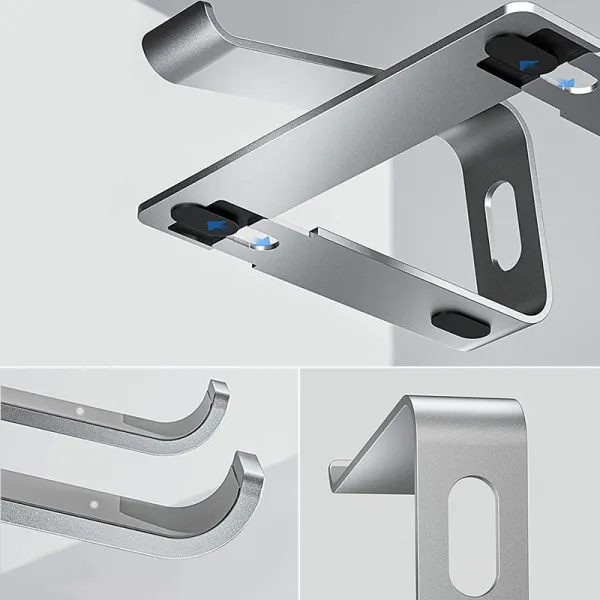 Crong AluBench – Aluminum Laptop Stand (Silver)