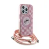 Karl Lagerfeld IML Crossbody Monogram Karl & Choupette Head MagSafe - Case for iPhone 15 Pro (Pink)
