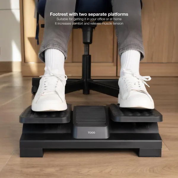 Ergonoomiline Jalatugi TooQ TQFR0605-B Must