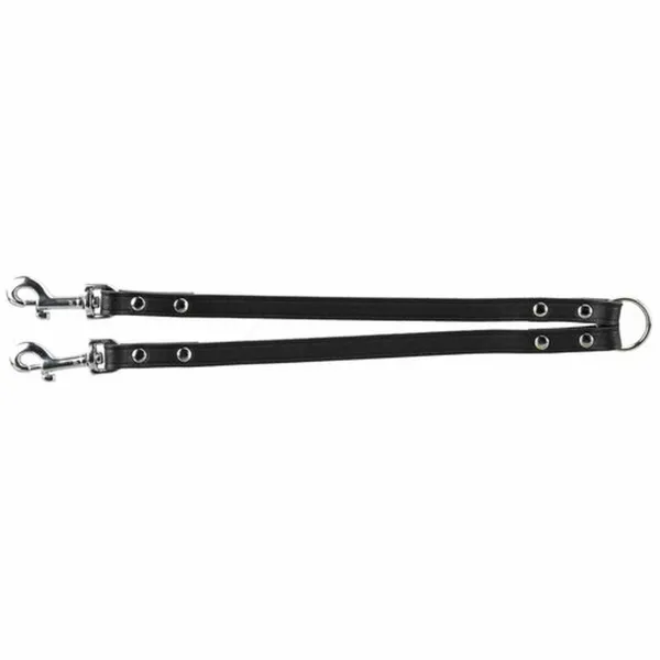 Koirien 2 taluttimen liitin Trixie Musta 30 cm XS/S